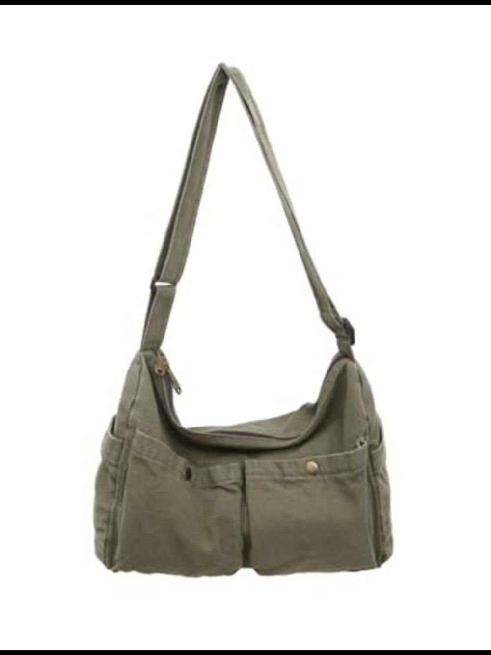 Canvas Messenger Bag Cute Crossbody Tote Shoulder Adjustable Strap